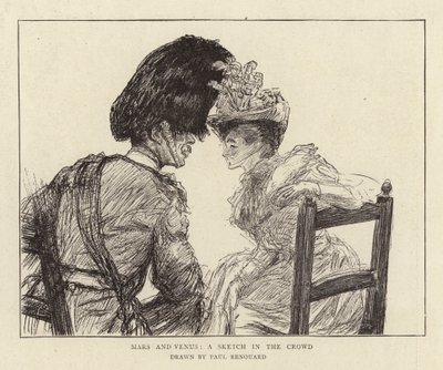 Mars en Venus, een Schets in de Menigte door Charles Paul Renouard